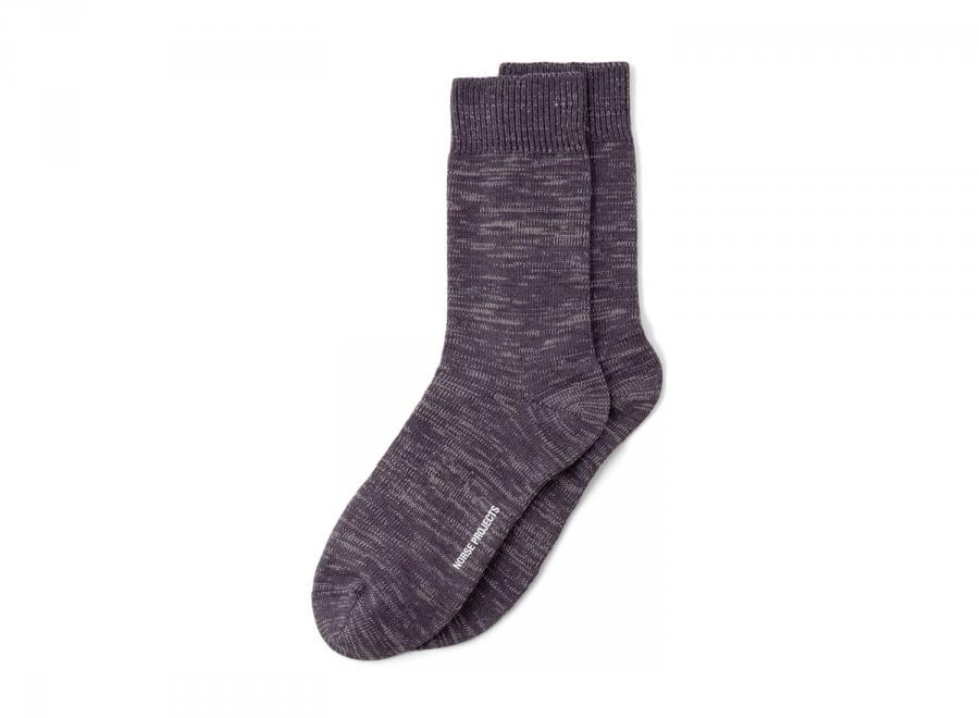 Norse Projects Bykle Heavy Cotton Twist Sock Vintage Violet - Norse Projects