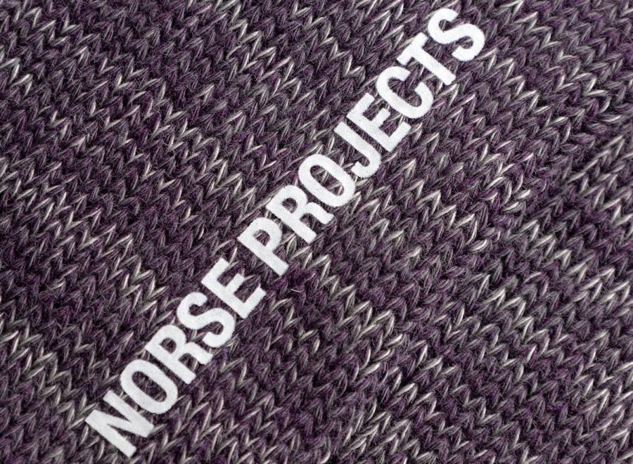 Norse Projects Bykle Heavy Cotton Twist Sock Vintage Violet - Norse Projects