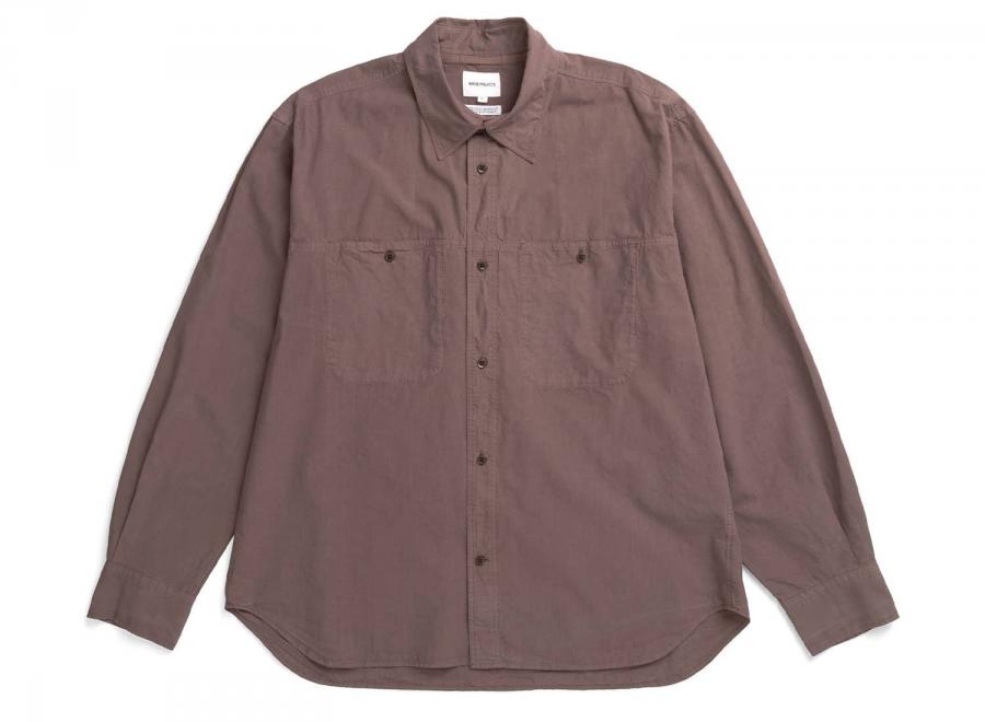 Norse Projects Falster Tencel Oversize Shirt Peppercorn - Norse Projects