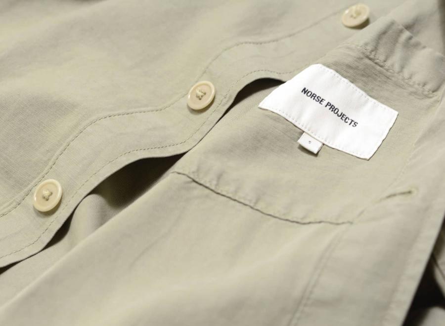Norse Projects Julian Cotton Linen Overshirt Clay - Norse Projects