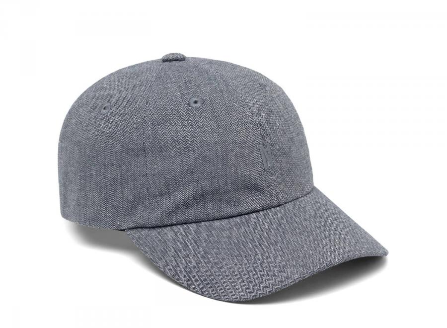 Norse Projects Mini Herringbone Twill 6-Panel Cap Dark Navy - Norse Projects