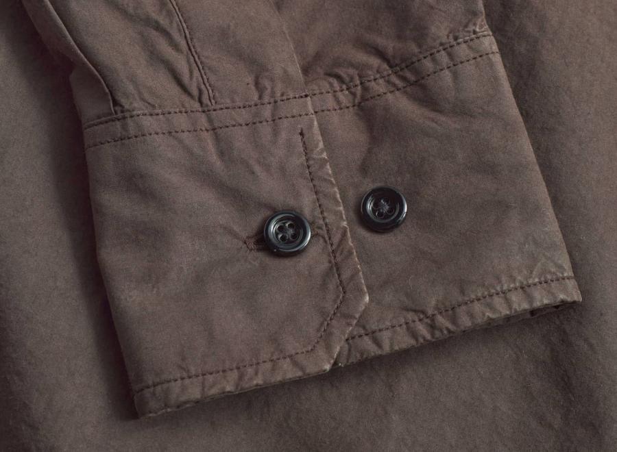 Norse Projects Ole Fatigue Cotton Tencel Shirt Espresso - Norse Projects