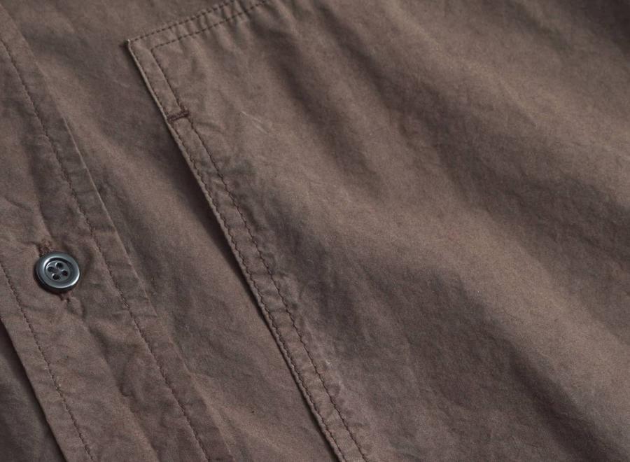 Norse Projects Ole Fatigue Cotton Tencel Shirt Espresso - Norse Projects