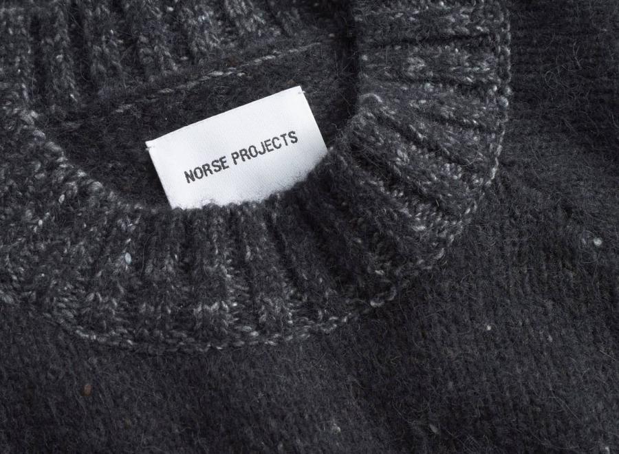 Norse Projects Ulf Fairisle Sweater Dark Grey Melange - Norse Projects
