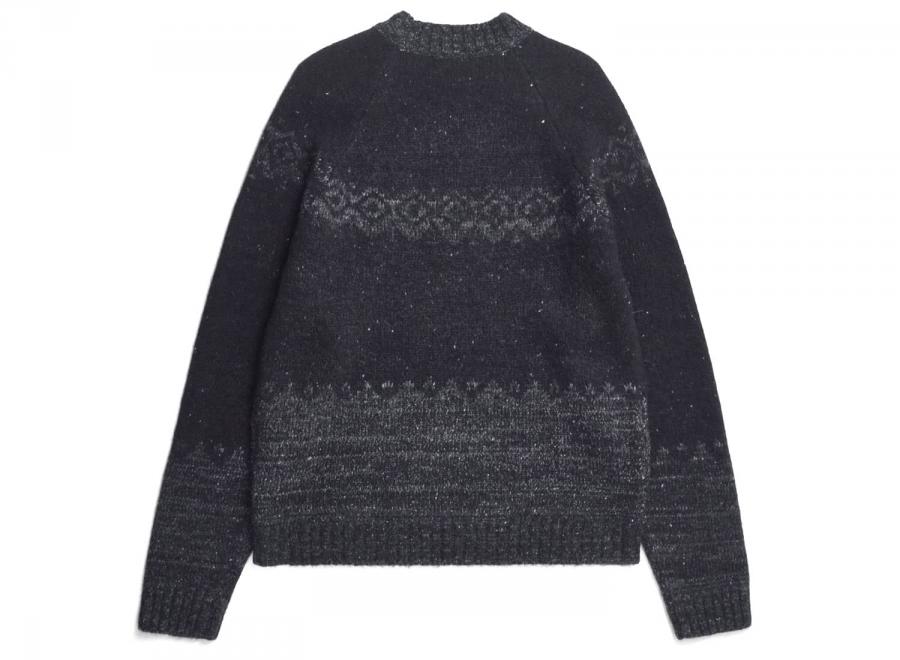 Norse Projects Ulf Fairisle Sweater Dark Grey Melange - Norse Projects