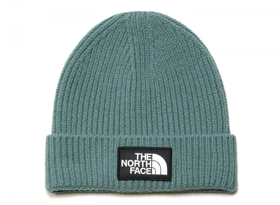 The North Face Logo Box Cuff Beanie Dark Sage - The North Face