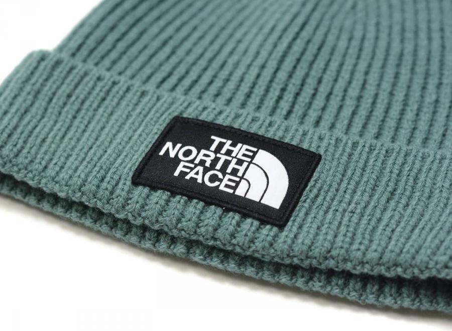 The North Face Logo Box Cuff Beanie Dark Sage - The North Face