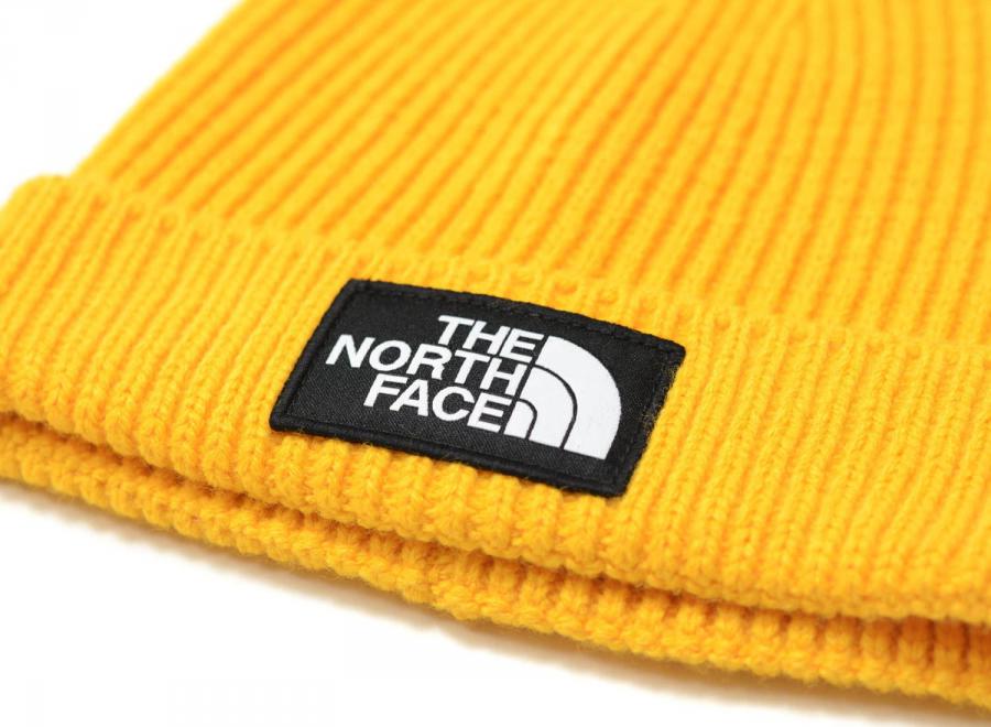 The North Face Logo Box Cuff Beanie Summit Gold - The North Face
