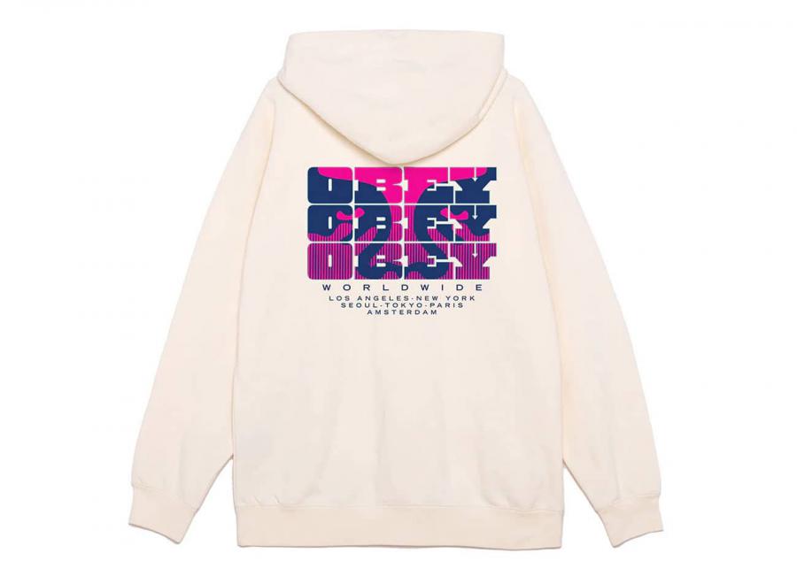 Obey Brick By Brick Hoodie Unbleached - Obey