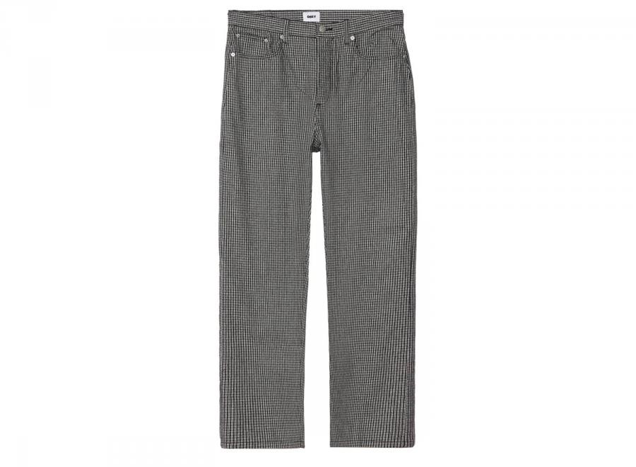 Obey Classic Baggy Plaid Denim Black Multi 142010114 - Obey