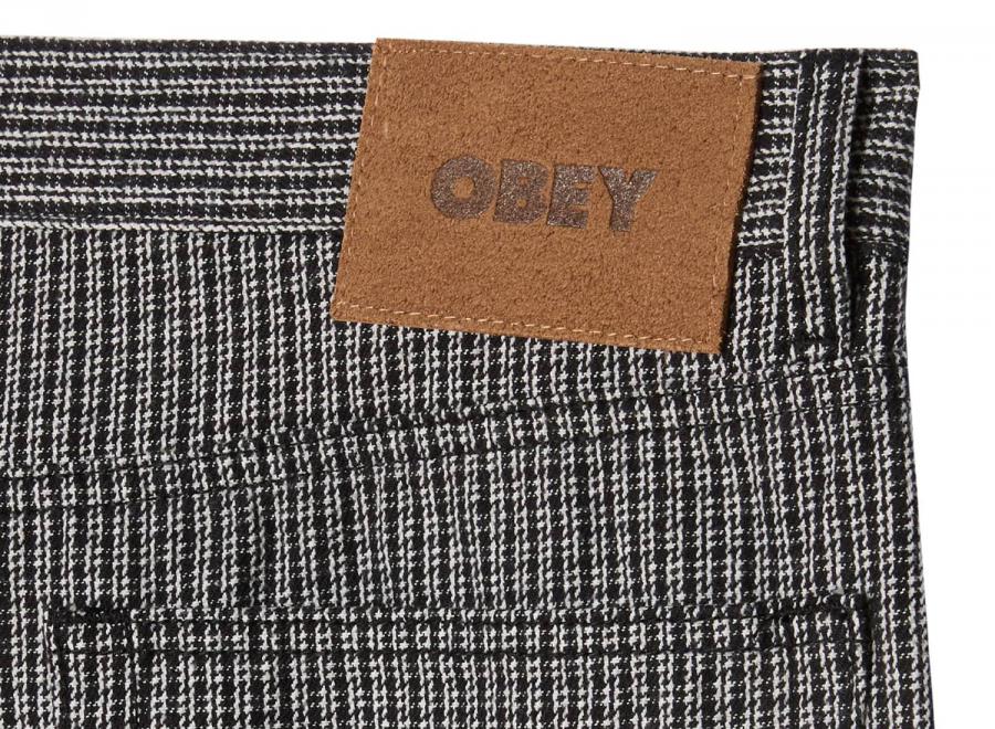 Obey Classic Baggy Plaid Denim Black Multi 142010114 - Obey
