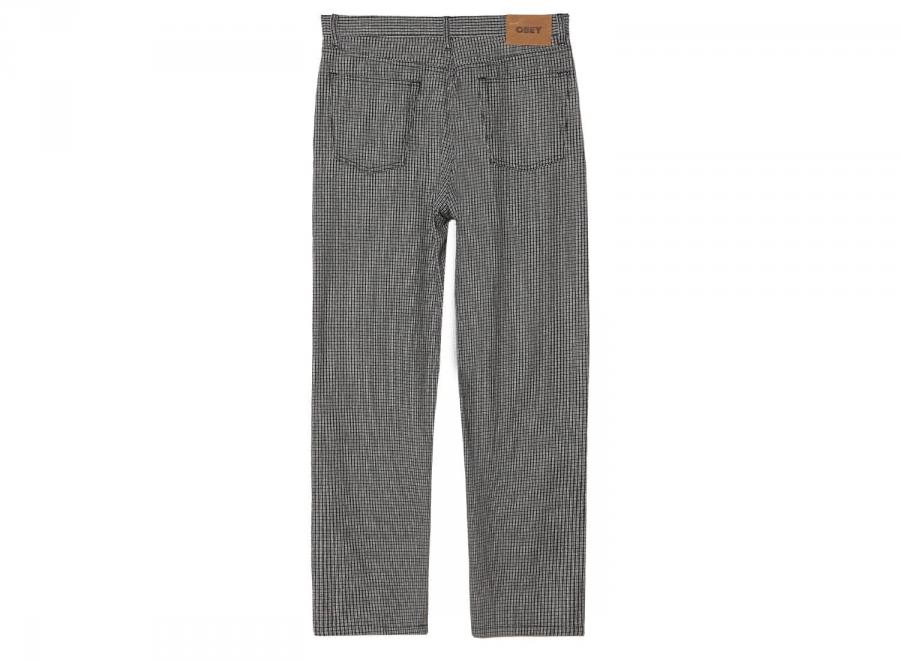 Obey Classic Baggy Plaid Denim Black Multi 142010114 - Obey