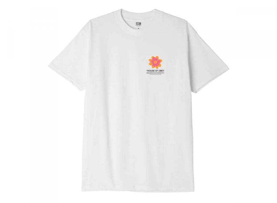 Obey House Of Flower Classic Tshirt White - Obey