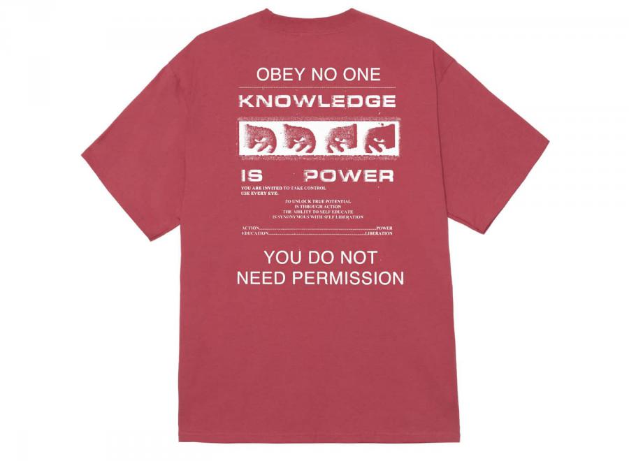Obey Permission Tshirt Mineral Red 165264087 - Obey