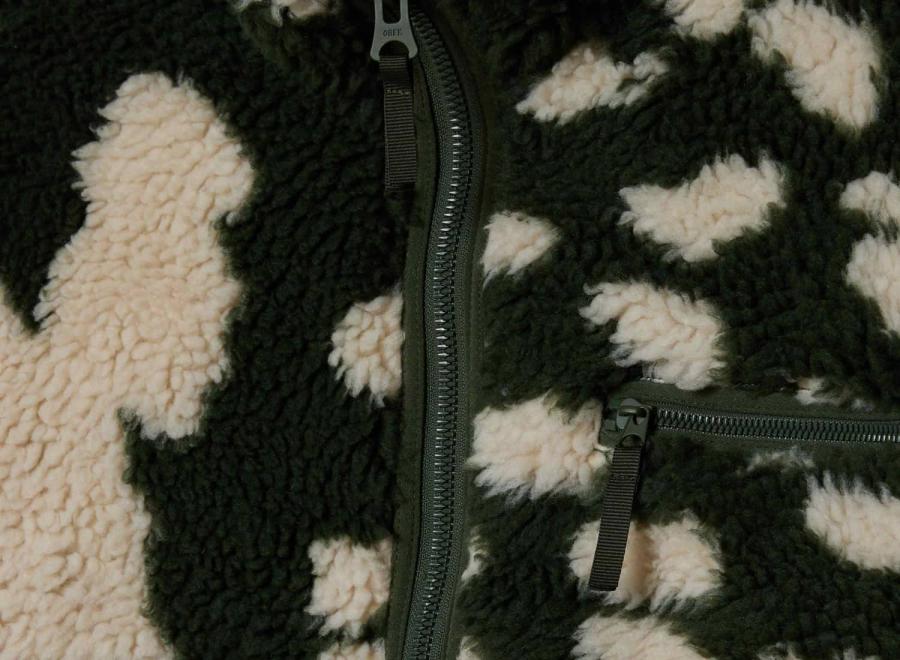 Obey Shaggy Sherpa Jacket Kombu Green Multi 121800607 - Obey