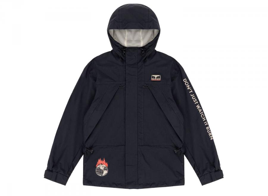 Obey x Napapijri Dont Just Watch It Burn Jacket Black - Obey