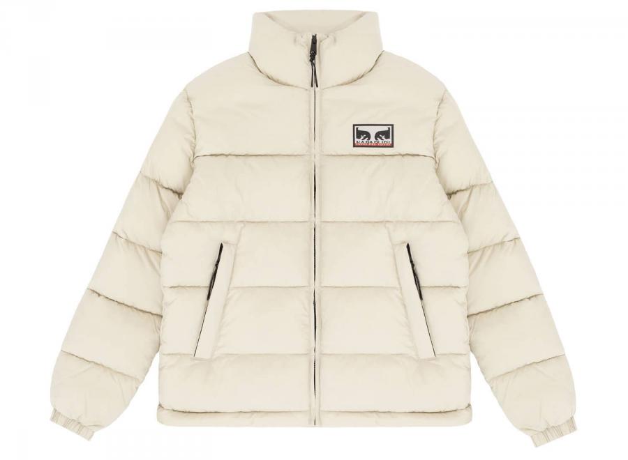 Obey x Napapijri Dont Just Watch It Burn Puffer Cream - Obey