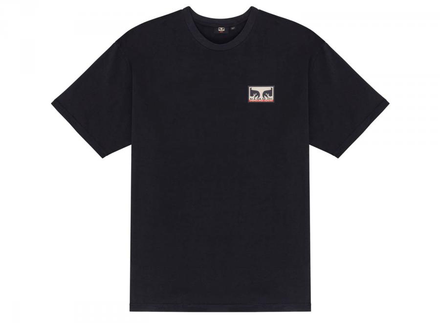 Obey x Napapijri Dont Just Watch It Burn Tee Black - Obey