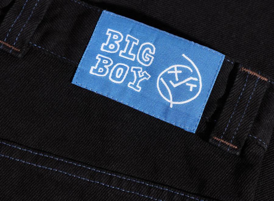 Polar Skate Co Big Boy Pants Black / Blue Stitching - Polar Skate Co