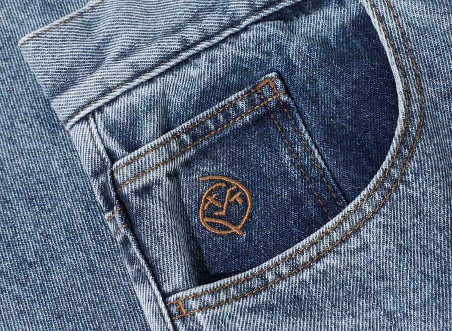 Polar Skate Co Big Boy Pants Heavy Washed Blue - Polar Skate Co
