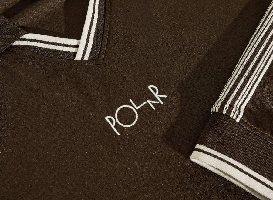 Polar Skate Co Davie LS Shirt Chocolate / Ivory - Polar Skate Co