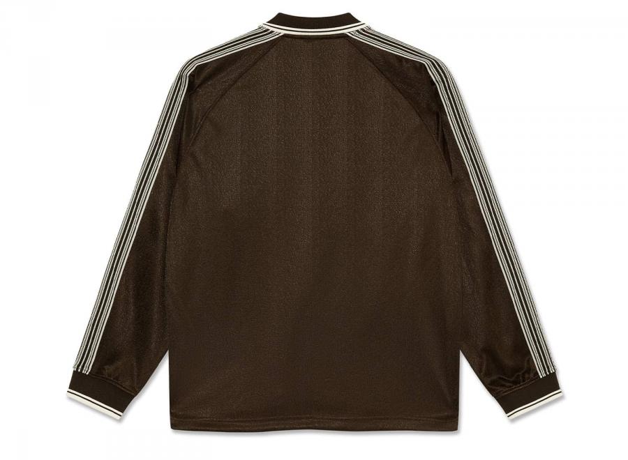Polar Skate Co Davie LS Shirt Chocolate / Ivory - Polar Skate Co