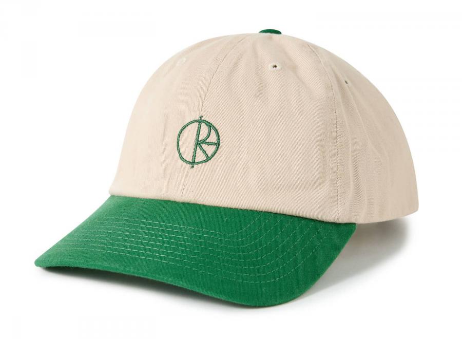 Polar Skate Co Sai Cap Stroke Logo Ecru / Green - Polar Skate Co