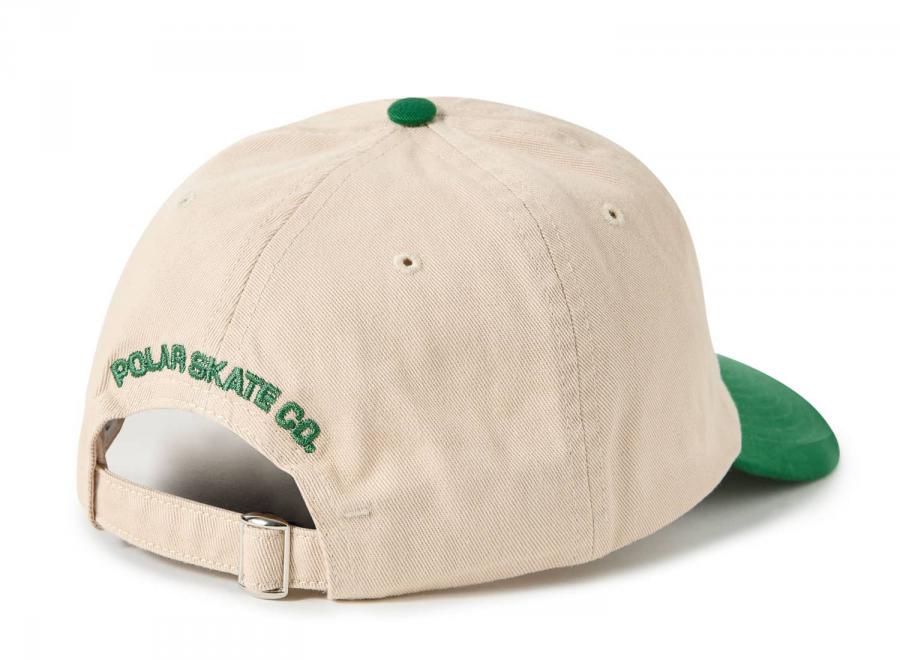 Polar Skate Co Sai Cap Stroke Logo Ecru / Green - Polar Skate Co