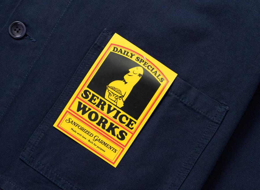 Service Works Canvas Chore Shirt Dark Navy - Service Works