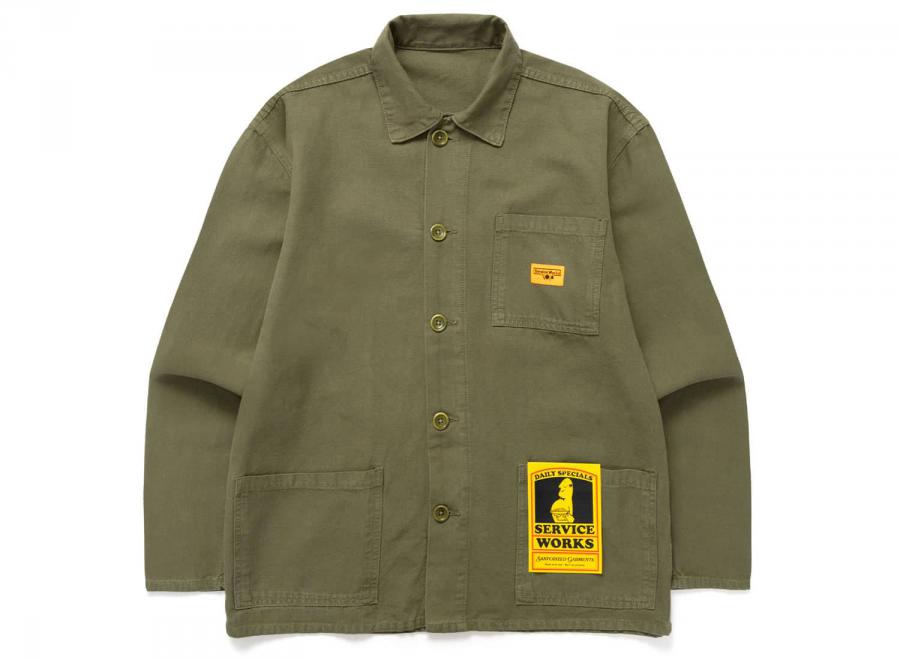 Service Works Canvas Chore Shirt Olive - Service Works