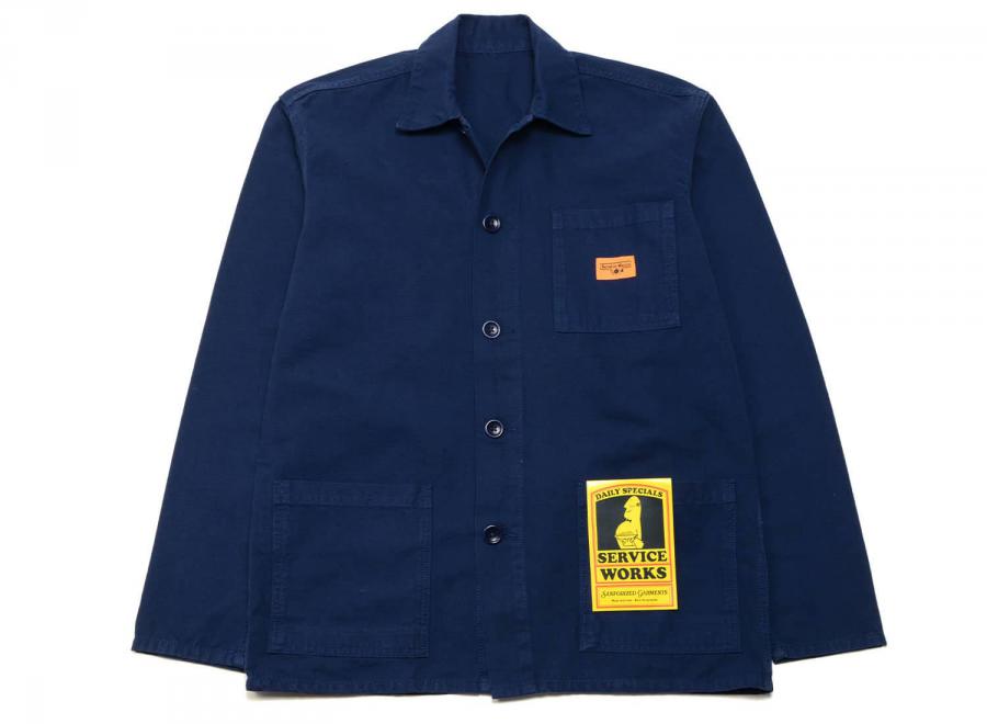 Service Works Canvas Coverall Jacket Navy - Service Works