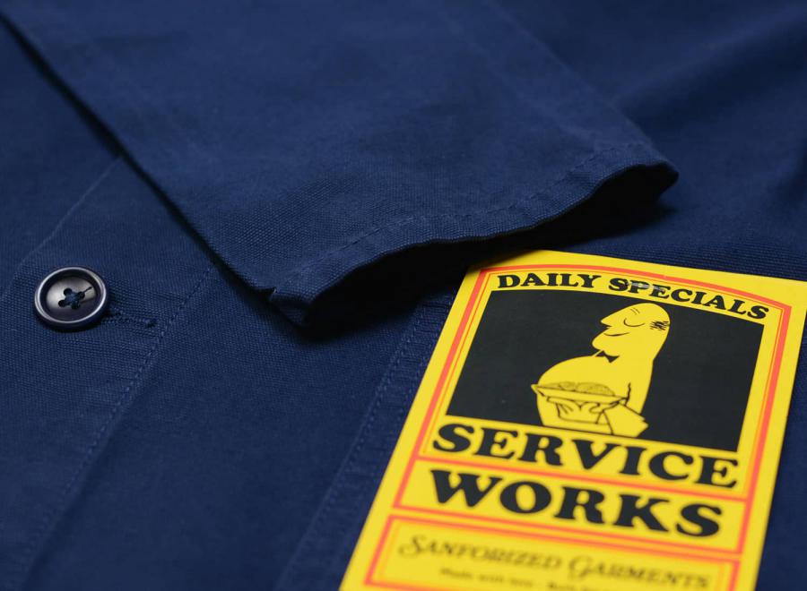 Service Works Canvas Coverall Jacket Navy - Service Works