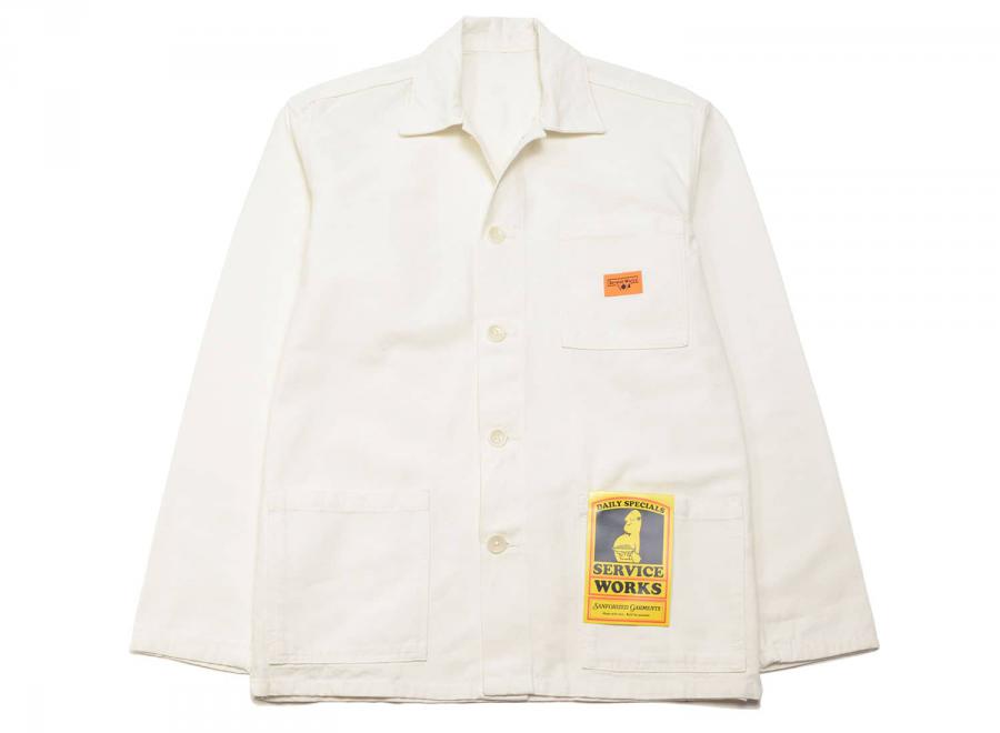 Service Works Canvas Coverall Jacket Off White - Service Works