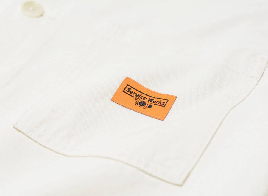 Service Works Canvas Coverall Jacket Off White - Service Works