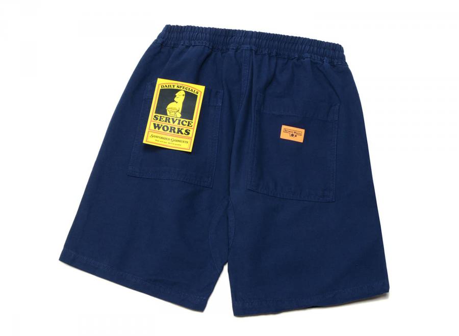 Service Works Classic Canvas Chef Shorts Navy - Service Works