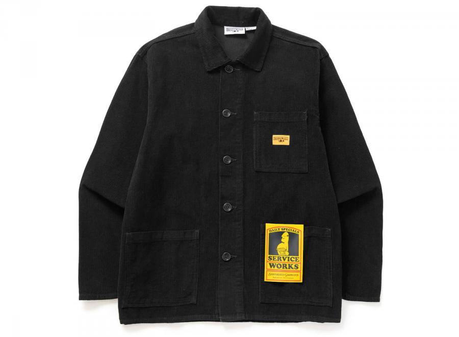 Service Works Corduroy Chore Shirt Black - Service Works