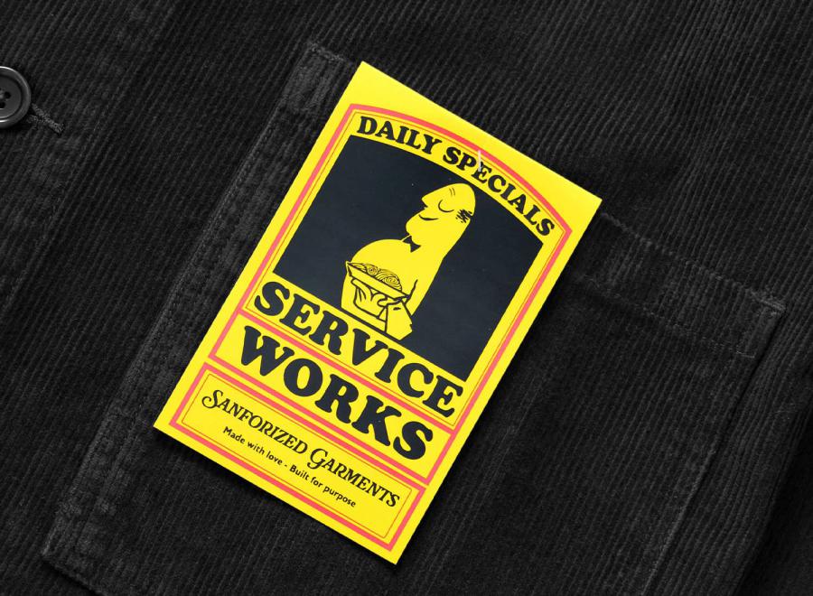 Service Works Corduroy Chore Shirt Black - Service Works