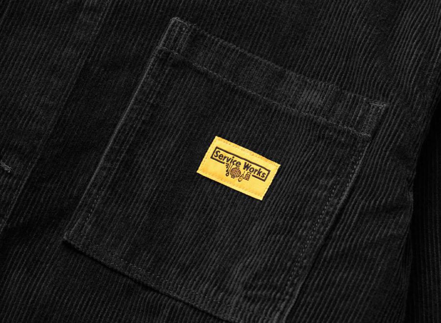 Service Works Corduroy Chore Shirt Black - Service Works