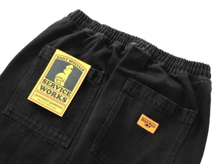 Service Works Denim Chef Pants Black - Service Works