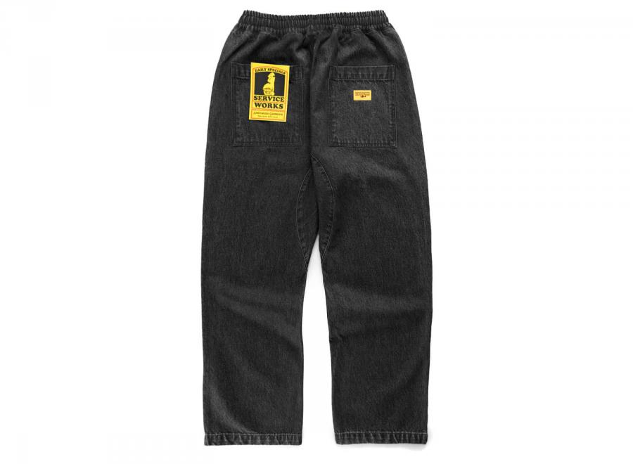 Service Works Denim Chef Pants Black - Service Works
