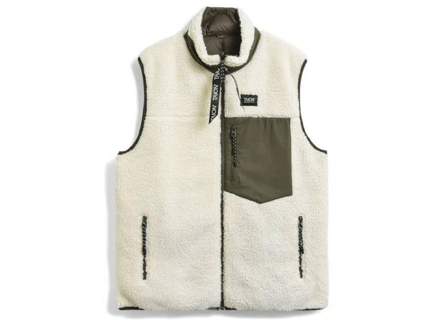 Taion Down x Boa Reversible Down Vest Olive / Ivory - Taion
