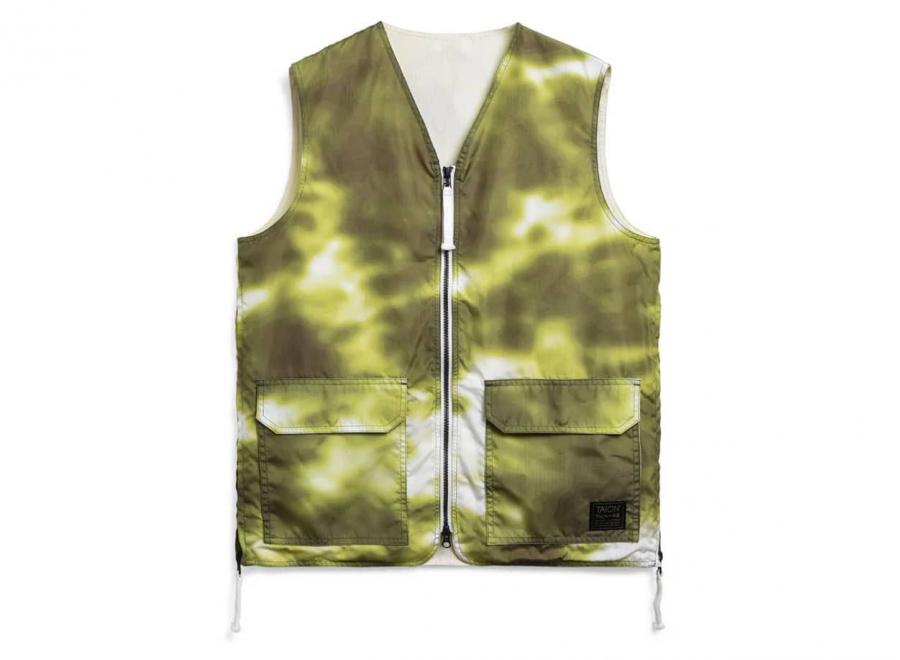 Taion 001ZND Millitary Reversible V Neck Vest Tie Dye - Taion