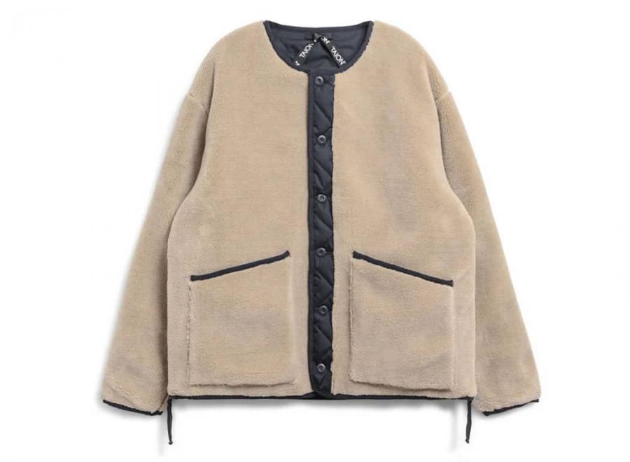 Taion Military Reversible Crew Neck Jacket Dark Navy / Beige - Taion