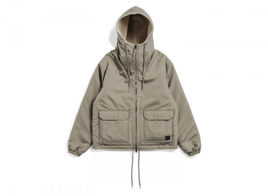 Taion R106NDZML-1 Non Down Military Reversible Boa Hoodie Light Mocha / Beige - Taion