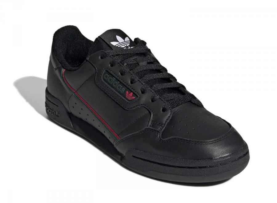 Adidas Continental 80 Black / Scarlet EE5343 - ADIDAS Originals