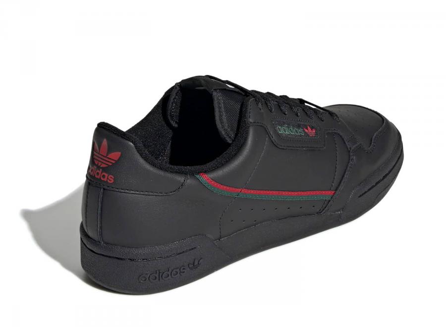 Adidas Continental 80 Black / Scarlet EE5343 - ADIDAS Originals