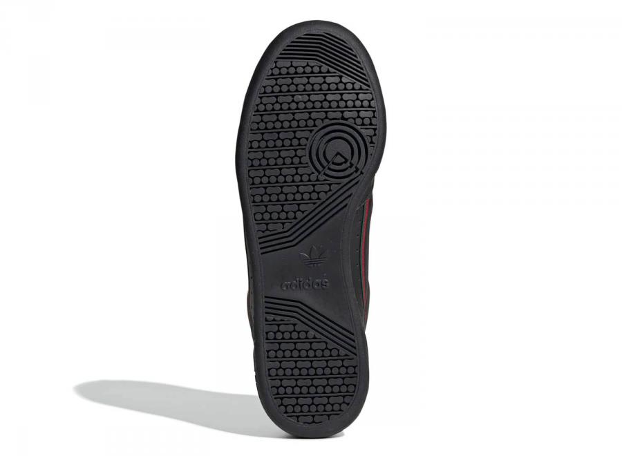 Adidas Continental 80 Black / Scarlet EE5343 - ADIDAS Originals