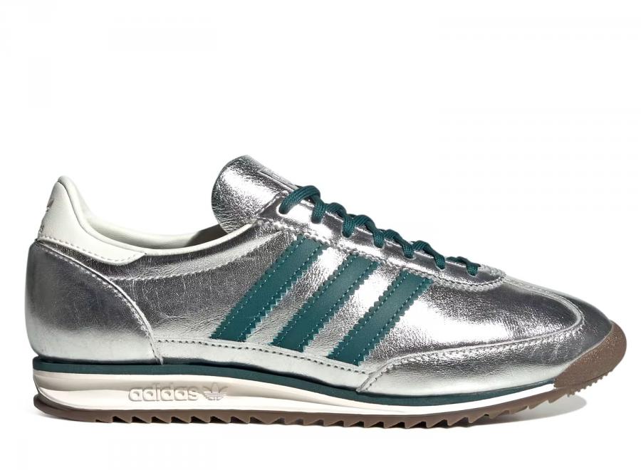 Adidas SL72 OG Silver Metallic / Rich Green / Off White KJ2293 - ADIDAS Originals