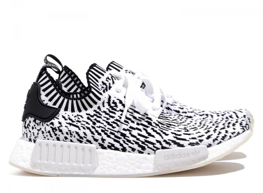Adidas NMD R1 Primeknit Zebra White BZ0219 - ADIDAS Originals