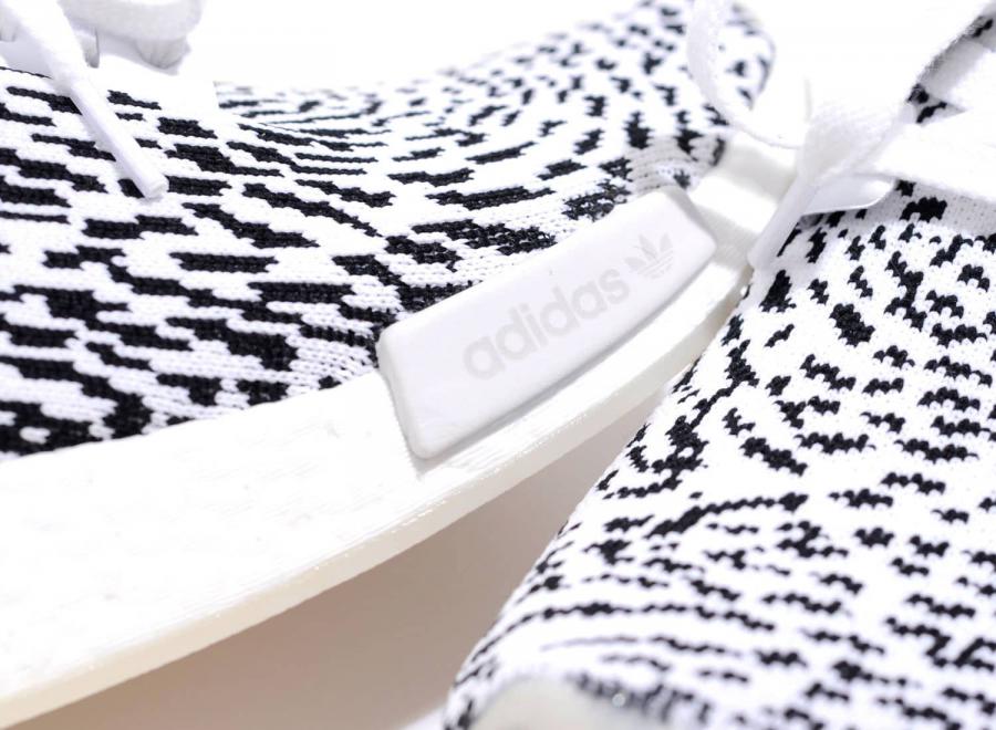 Adidas NMD R1 Primeknit Zebra White BZ0219 - ADIDAS Originals
